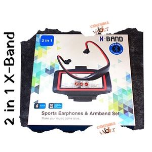 NWOT - 2 in 1 X-Band Sports Earphones & Armband Set